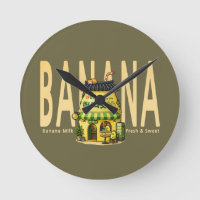 bananenmelk café wandklok
