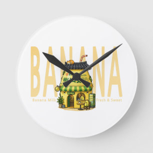 bananenmelk café wandklok