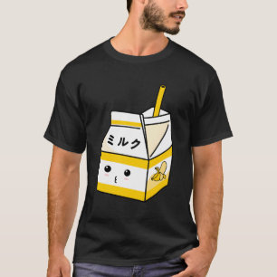 Bananenmelk Shake Kawaii Japanse Anime Fan Geel T-shirt