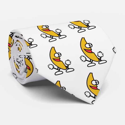 bananenmotief stropdas (Opgerold)