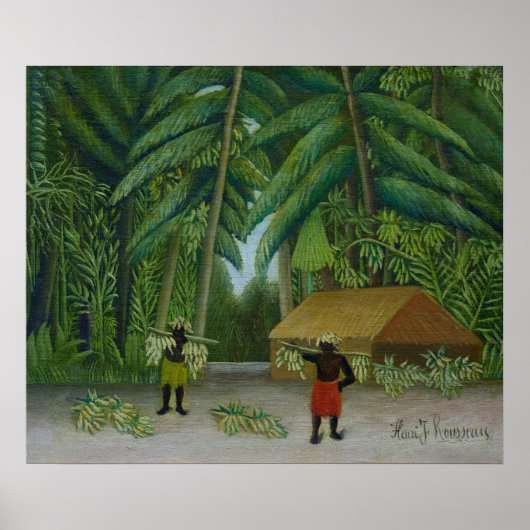 Bananenoogst, beroemd schilderij poster (Voorkant)