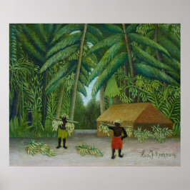 Bananenoogst door Henri Rousseau. Poster