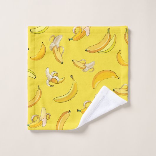 Bananenpatroon 4 bad handdoek (Wasdoekje)