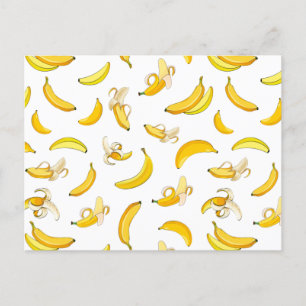 Bananenpatroon 4 feestdagenkaart