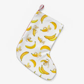 Bananenpatroon 4 kleine kerstsok (Voorkant (Hangend))