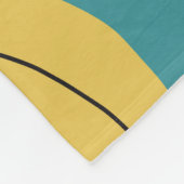  bananenpatroon, blauwe achtergrond. fleece deken (Hoek)