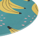  bananenpatroon, blauwe achtergrond. snijplank (Hoek)