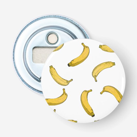bananenpatroon button flesopener (Voorkant)