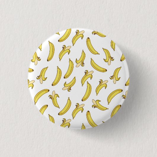 Bananenpatroon Gedrukte Button (Voorkant)
