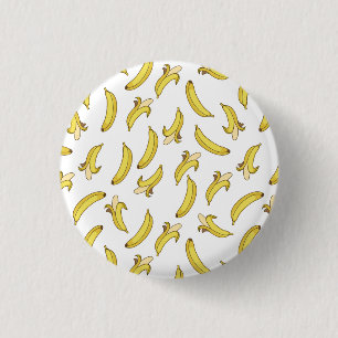 Bananenpatroon Gedrukte Button
