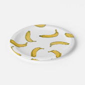 bananenpatroon papieren bordje (Gekanteld)
