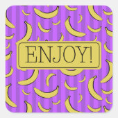 Bananenpatroon Sticker (Voorkant)