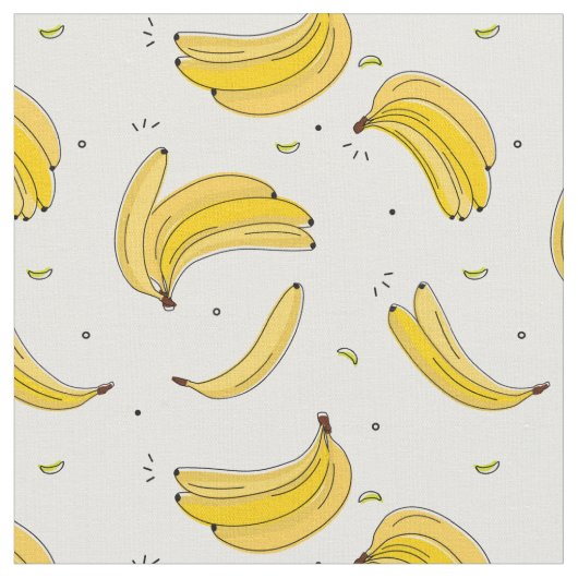 Bananenpatroon Stof (Close Up)