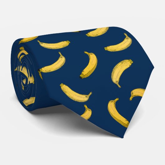 bananenpatroon stropdas (Opgerold)
