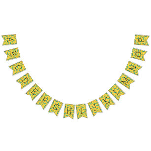 Bananenpatroon vlaggen banner