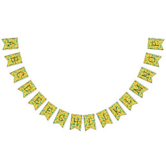 Bananenpatroon vlaggen banner