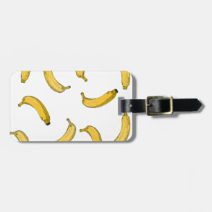 Bananenpatroonversie Bagagelabel