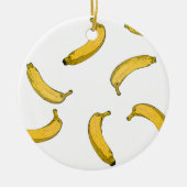 Bananenpatroonversie Keramisch Ornament (Voorkant)