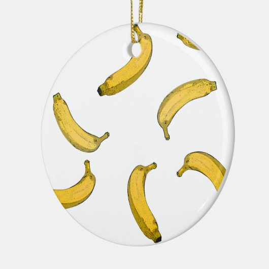 Bananenpatroonversie Keramisch Ornament (Links)
