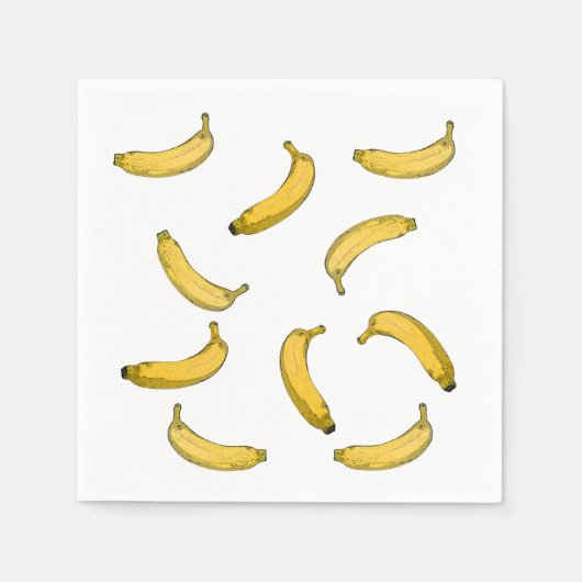 Bananenpatroonversie Servet (Voorkant)