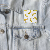 Bananenpatroonversie Vierkante Button 5,1 Cm (In situ)