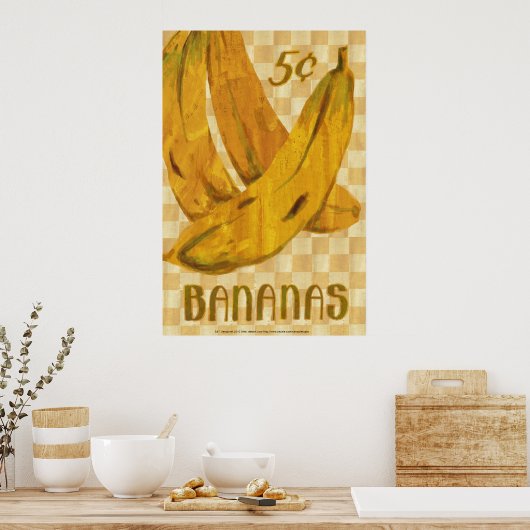 bananenposter poster (Keuken)