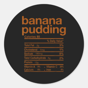 Bananenpudding Voedingsfeiten Grappige Thanksgivin Ronde Sticker