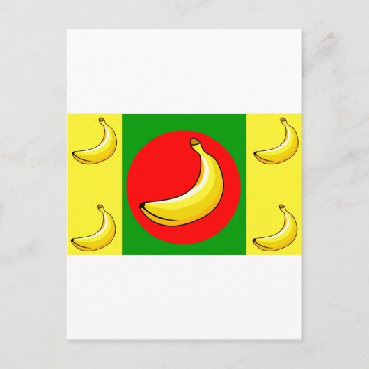 Bananenrepubliek Vlag Briefkaart (Voorkant)