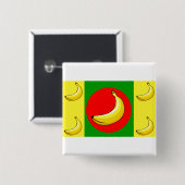 Bananenrepubliek Vlag Vierkante Button 5,1 Cm (Voorkant /achterkant)