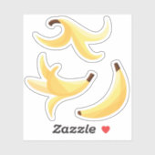 Bananenschillen veelhoek moderne symmetrische set sticker (Vel)