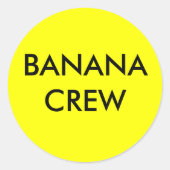 BANANENSCHIP RONDE STICKER (Voorkant)