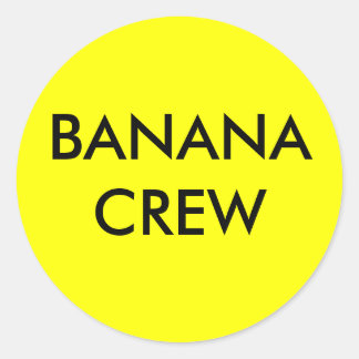 BANANENSCHIP RONDE STICKER