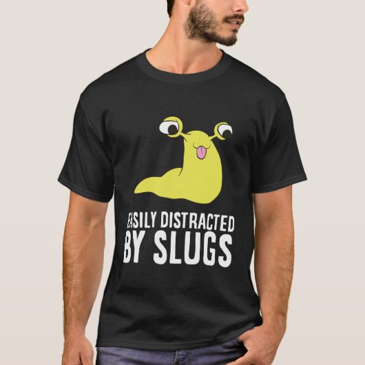 Bananenslug gemakkelijk afgeleid door slakken t-shirt (Voorkant)