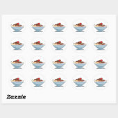 bananensplit ronde sticker (Vel)
