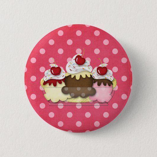 bananensplitsing ronde button 5,7 cm (Voorkant)