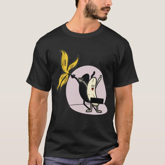 Bananenstriptease gecensureerd grappig t-shirt (Voorkant)