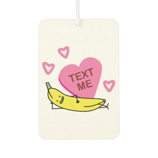 Bananentekst Me Valentijn Valentijnsdag leggen Luchtverfrisser (Voorkant)