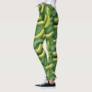 Bananenvruchten en bladeren Tropische sfeer Leggings