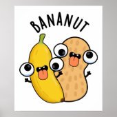Bananut Funny Fruit Banana Pun Poster (Voorkant)