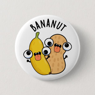Bananut Funny Fruit Banana Pun Ronde Button 5,7 Cm