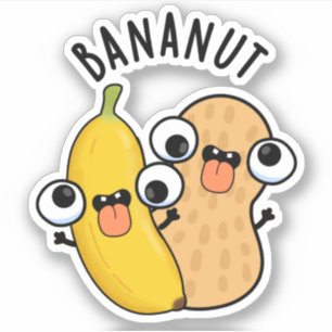 Bananut Funny Fruit Banana Pun Sticker