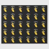 Bananuts Funny Crazy Banana Fruit Pun Dark BG Cadeaupapier (Vlak)
