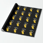 Bananuts Funny Crazy Banana Fruit Pun Dark BG Cadeaupapier (Uitgerold)