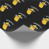 Bananuts Funny Crazy Banana Fruit Pun Dark BG Cadeaupapier (Hoek)