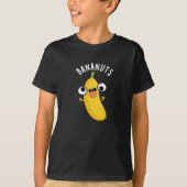Bananuts Funny Crazy Banana Fruit Pun Dark BG T-shirt (Voorkant)
