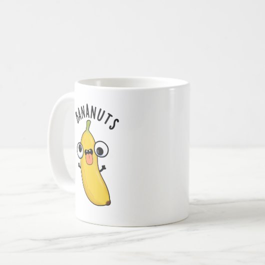 Bananuts Funny Crazy Banana Fruit Pun Koffiemok (Voorkant links)