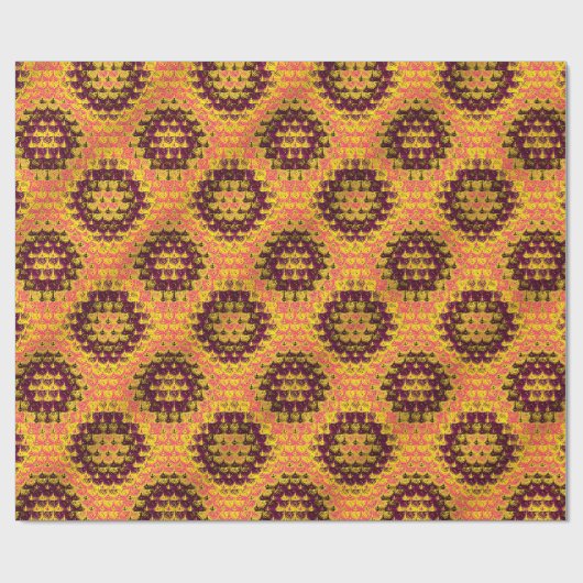 Banarasi Saree-patroon Cadeaupapier (Vlak)