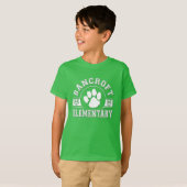 Bancroft Elementary Paw Helder Groen T-shirt (Voorkant volledig)