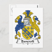 Bancroft Family Crest Briefkaart (Voorkant / Achterkant)