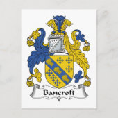 Bancroft Family Crest Briefkaart (Voorkant)